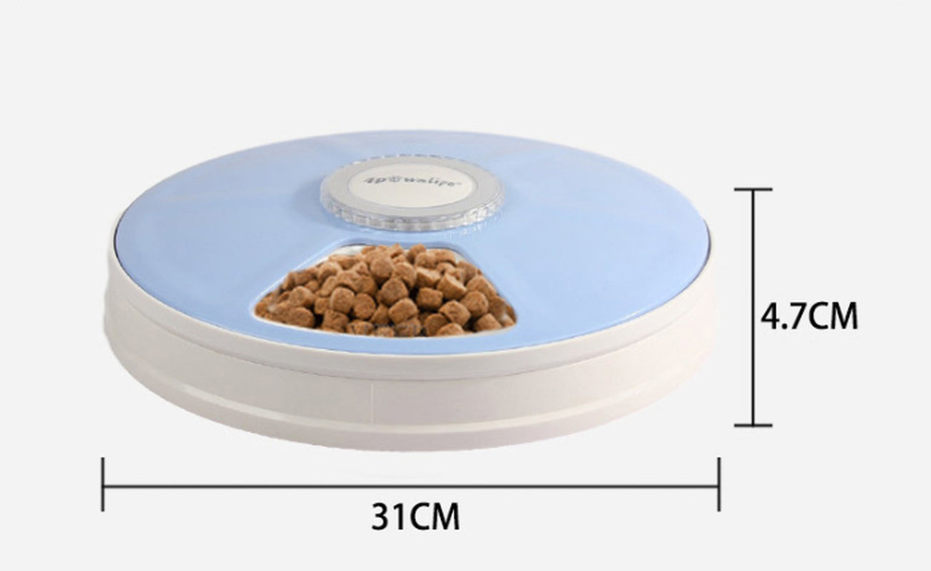 Pet Automatic 6 Grid Round Timing Feeder