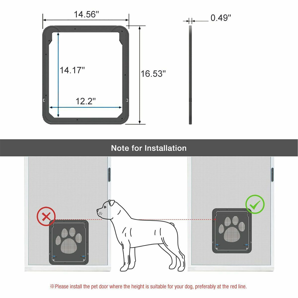 Pet Lockable Magnetic Screen Door
