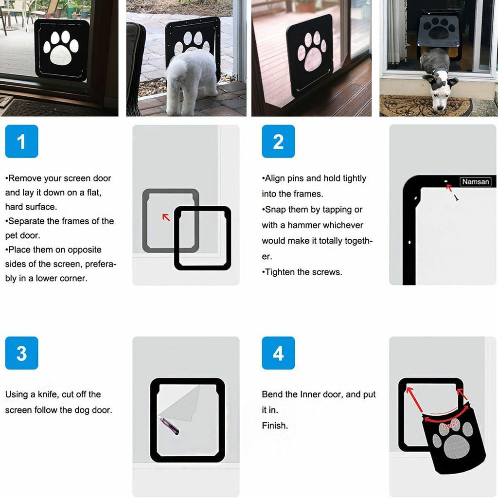 Pet Lockable Magnetic Screen Door